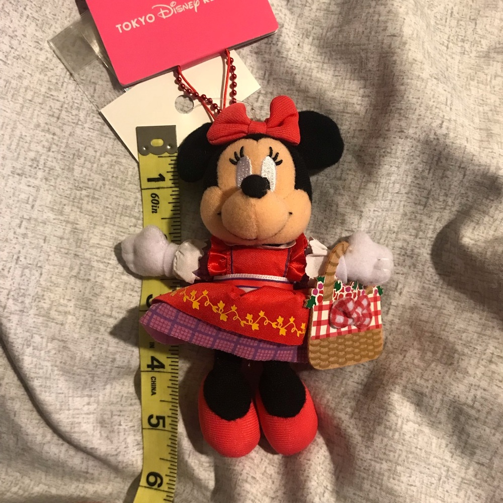 Tokyo Disney Resort Minnie Plush Chain keychain NT - Picture 4 of 5